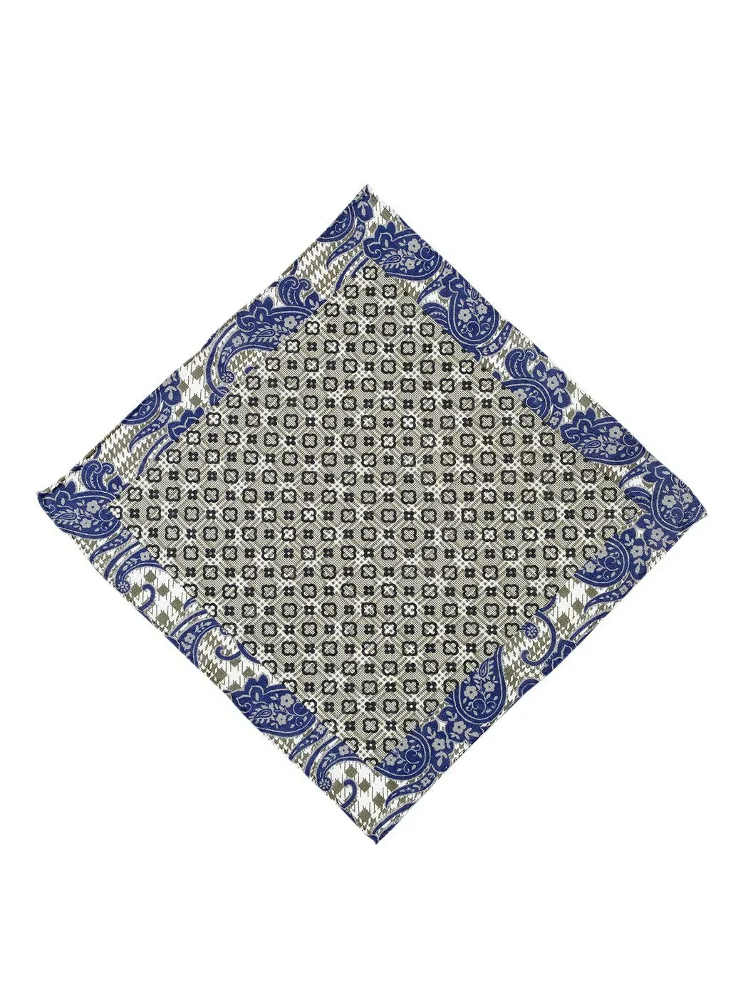 Khaki %100 Keten Handkerchief 