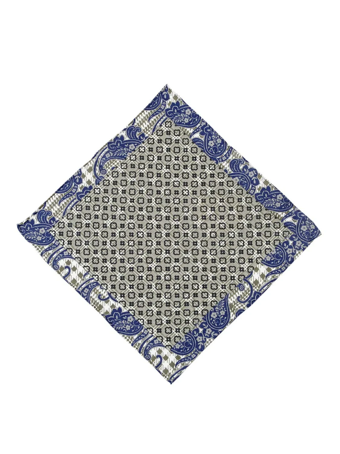 Khaki %100 Keten Handkerchief - 1