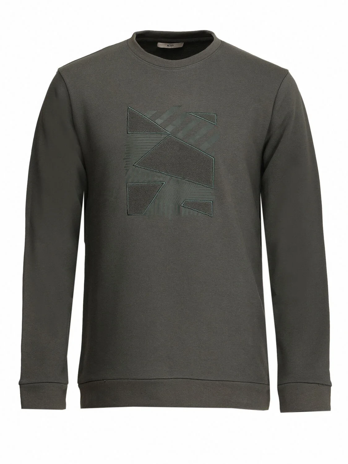 Khaki Crew Neck Sweatshirt - 5