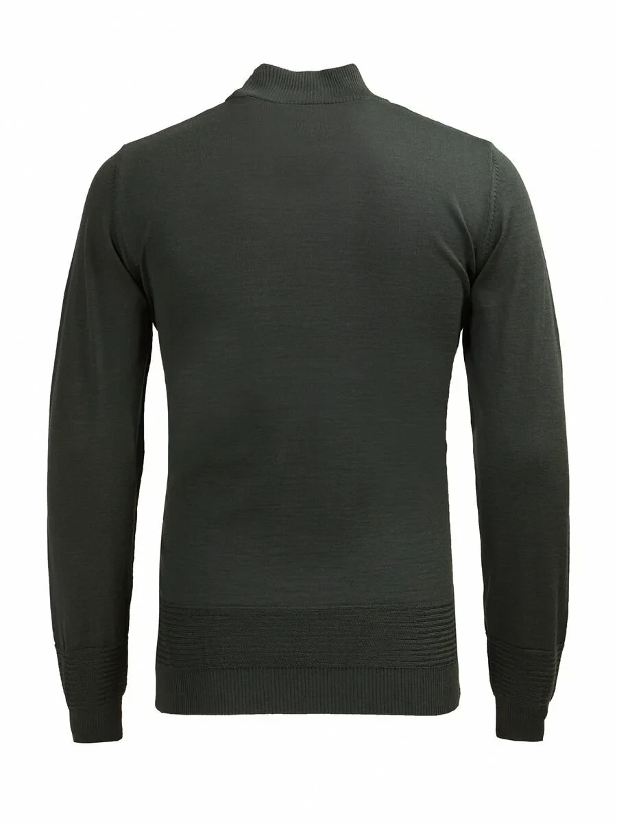 Khaki Knitwear Sweatshirt - 3