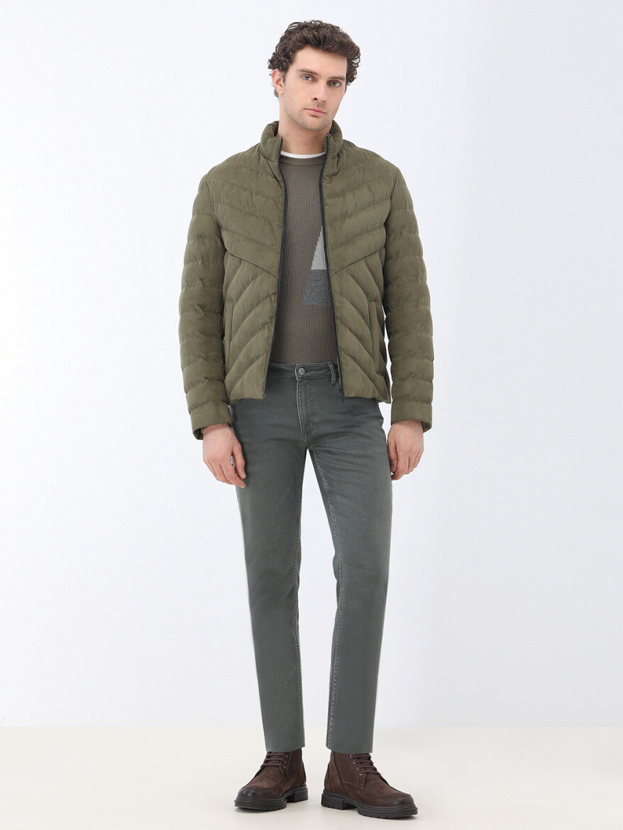 Khaki Knitwear Sweatshirt - 3