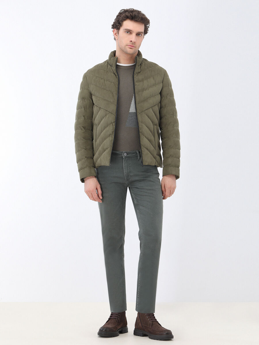 Khaki Knitwear Sweatshirt - 3