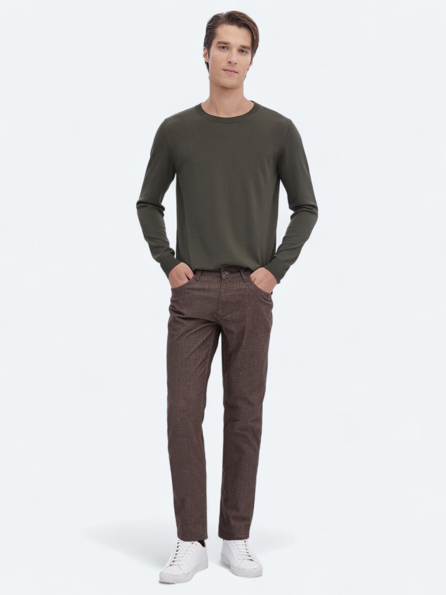 Khaki Knitwear Sweatshirt 