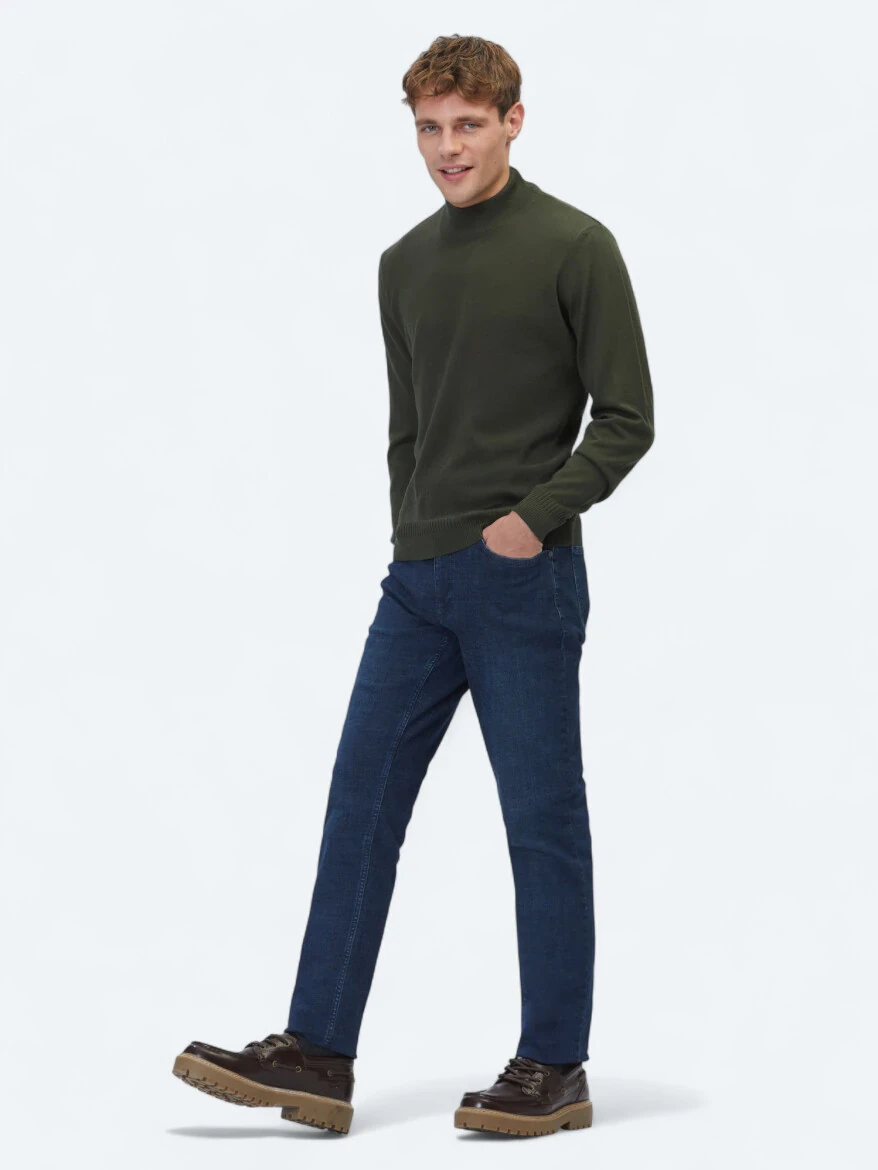 Khaki Knitwear Sweatshirt - 3