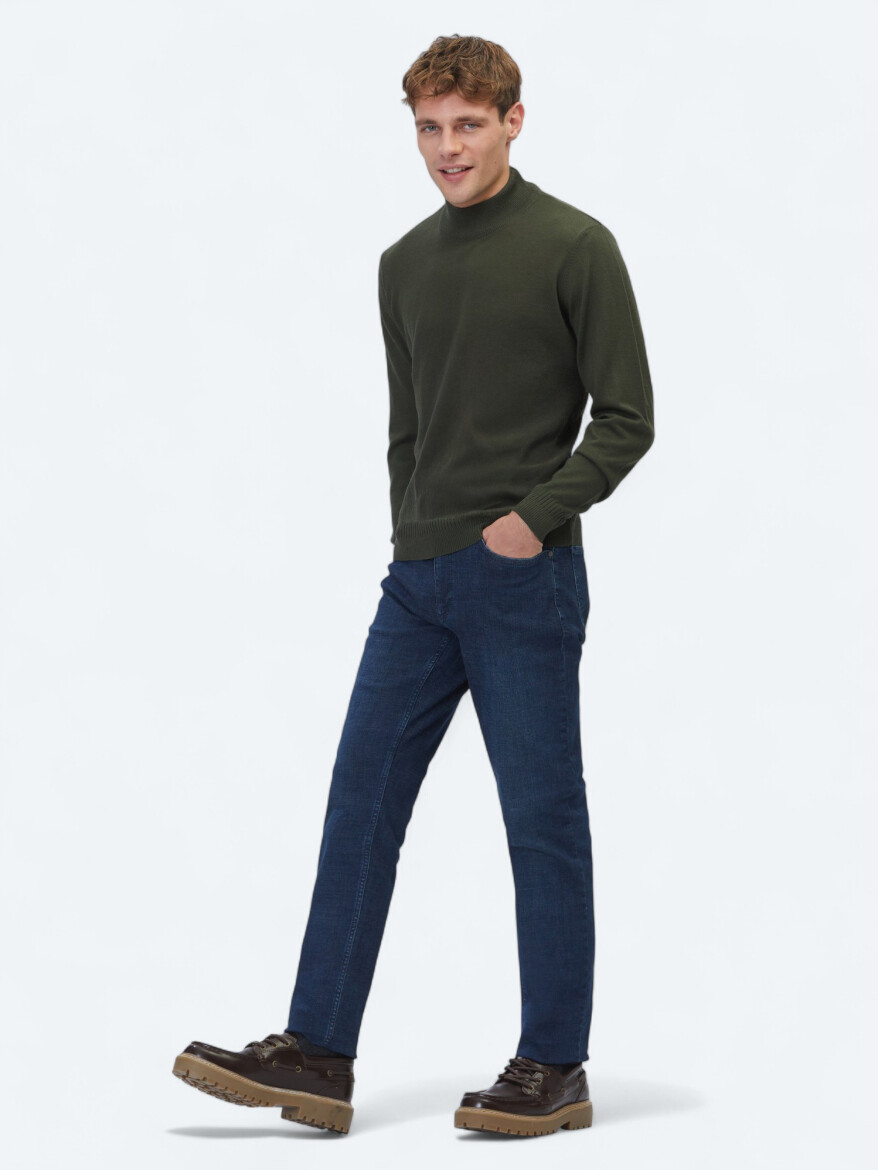 Khaki Knitwear Sweatshirt - 3