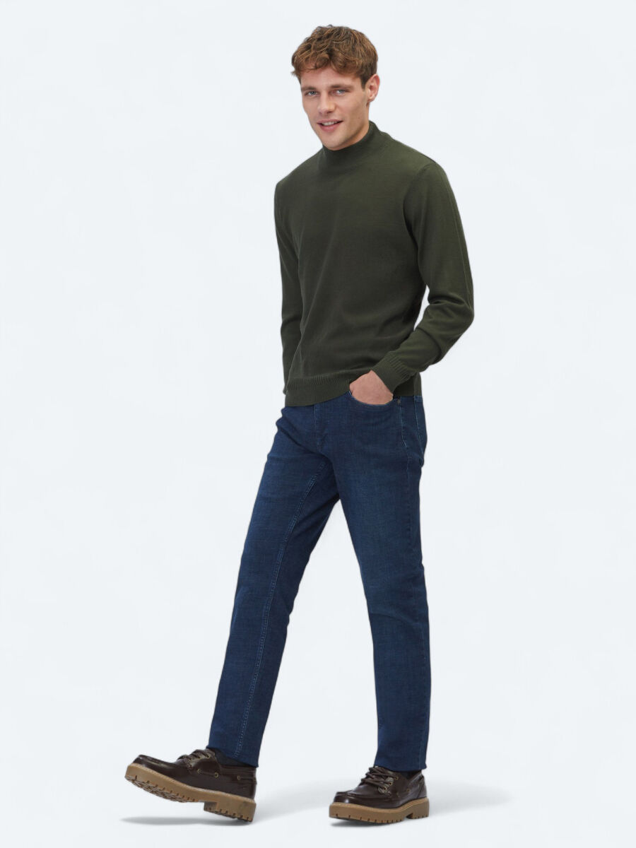 Khaki Knitwear Sweatshirt - 3