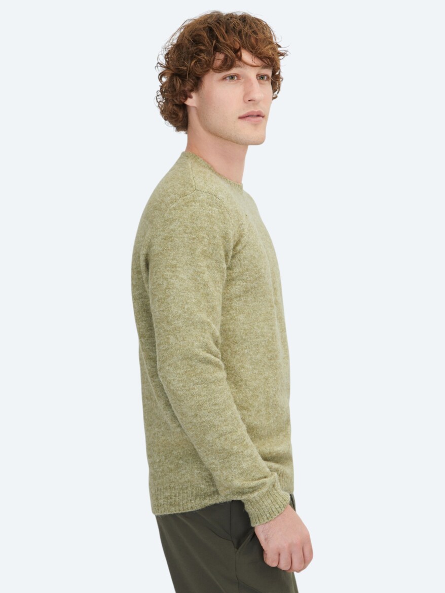 Khaki Knitwear Sweatshirt - 3