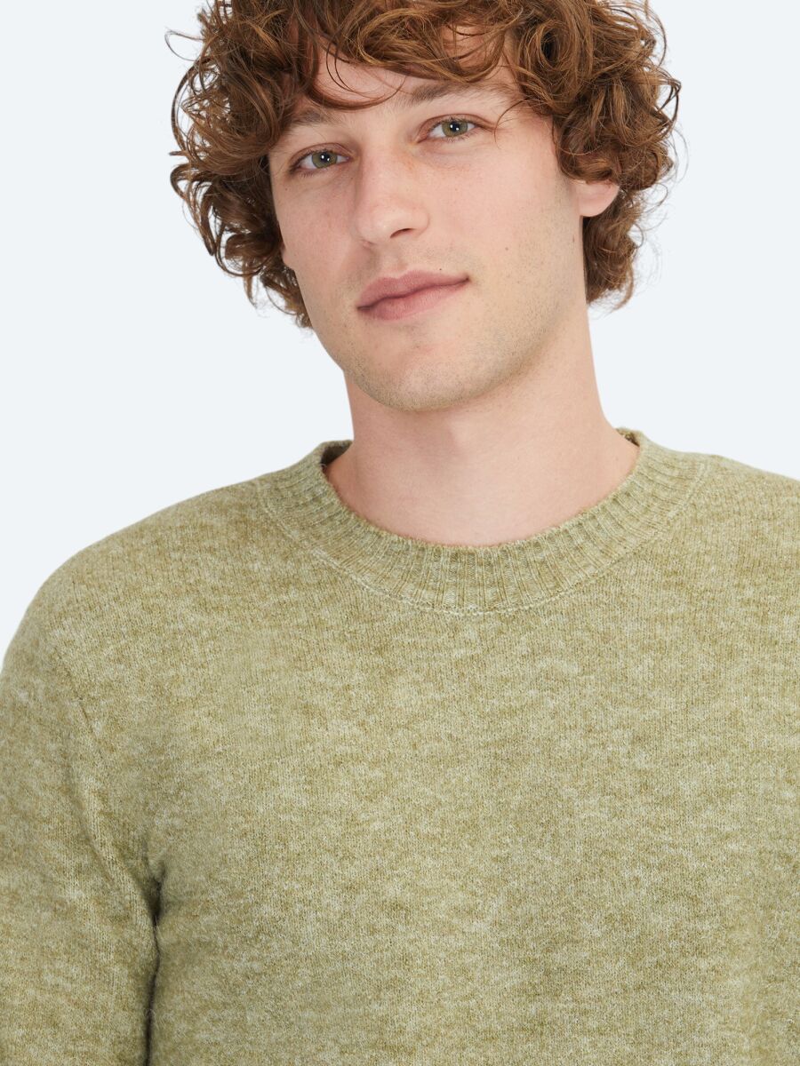 Khaki Knitwear Sweatshirt - 4