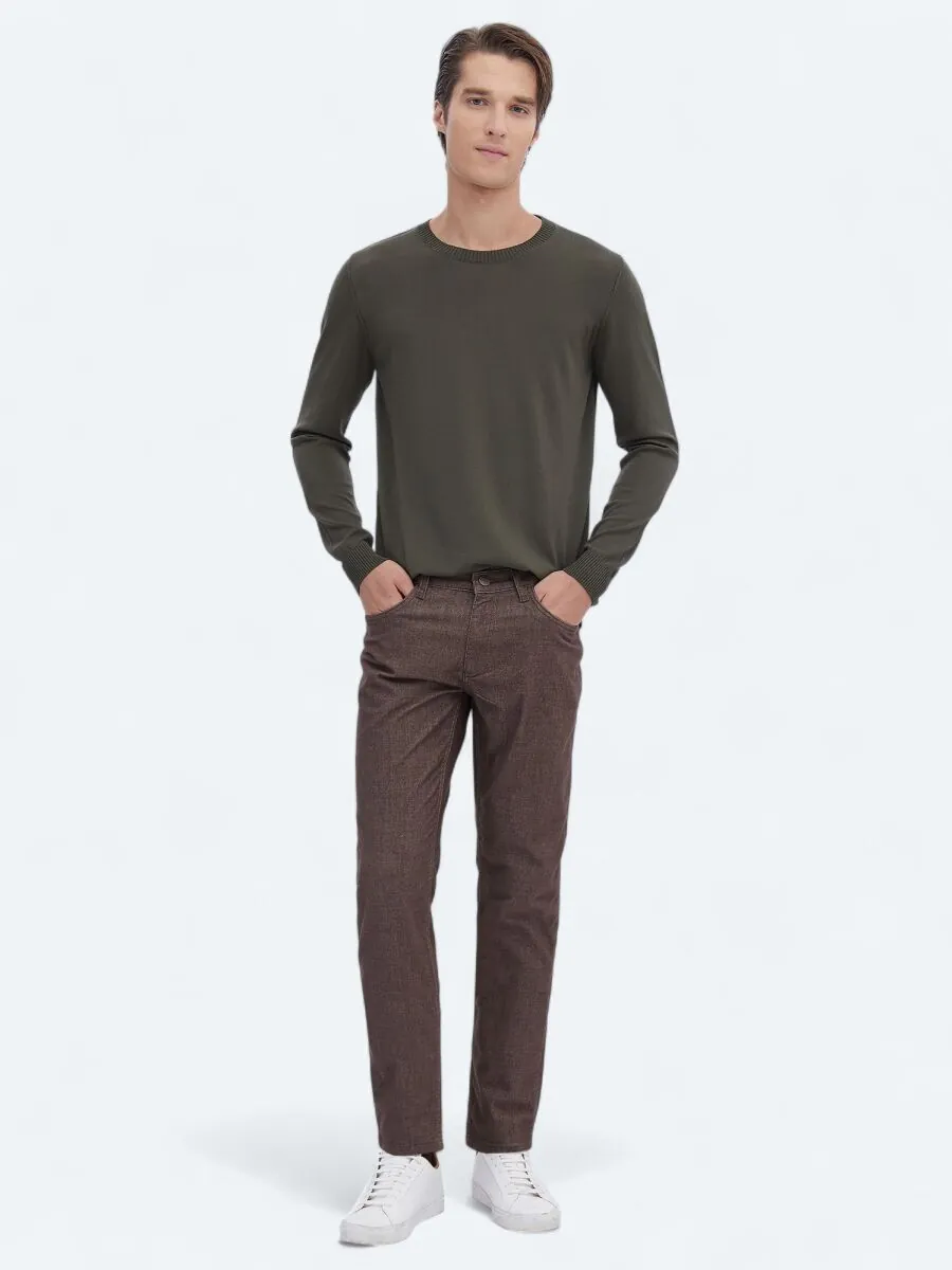 Khaki Knitwear Sweatshirt - 2