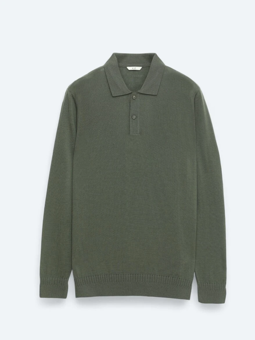 Khaki Knitwear Sweatshirt 