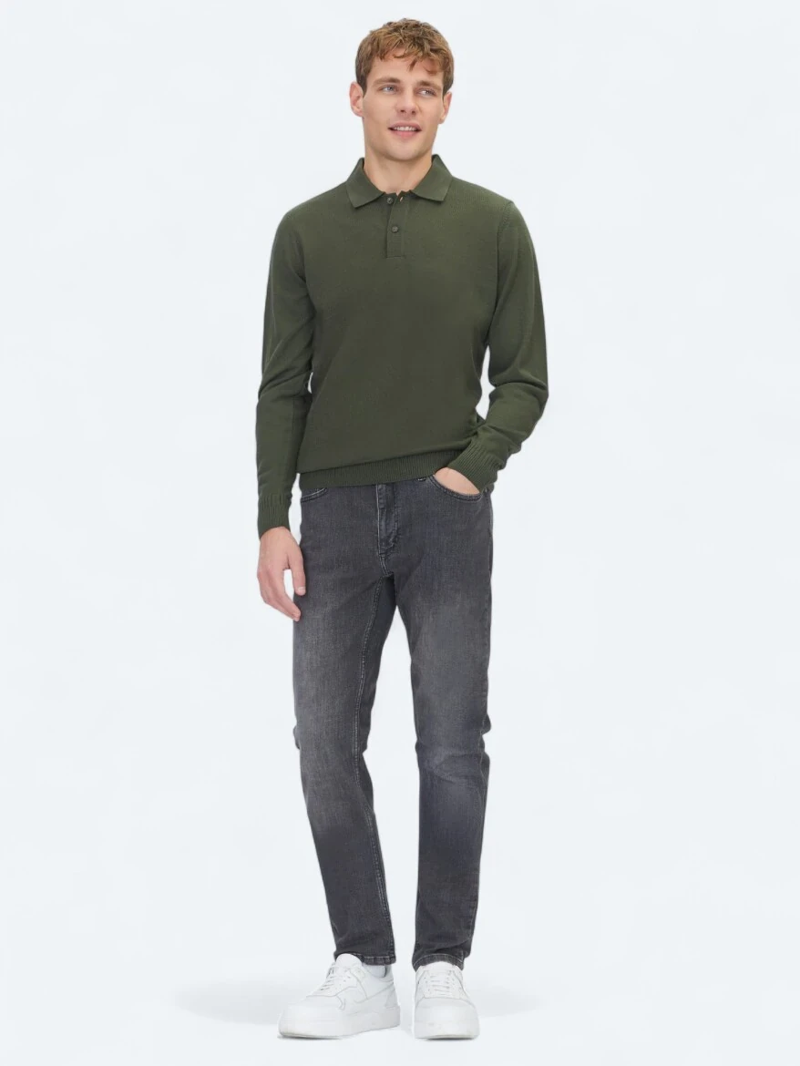 Khaki Knitwear Sweatshirt - KİP