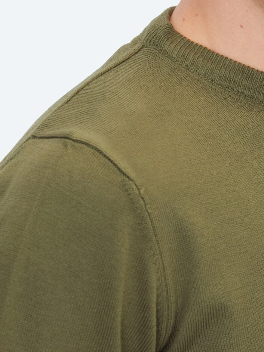Khaki Knitwear Sweatshirt - KİP