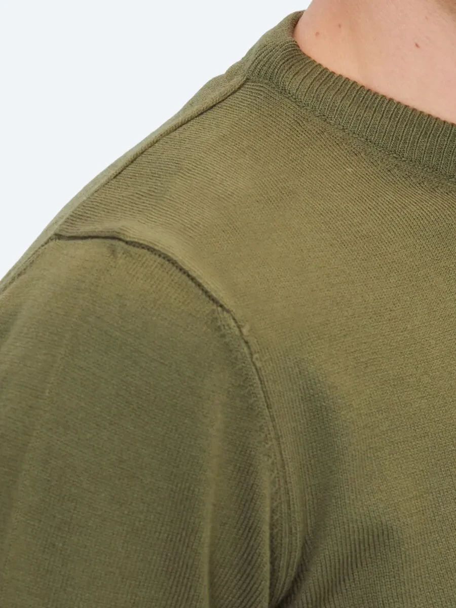 Khaki Knitwear Sweatshirt - 4
