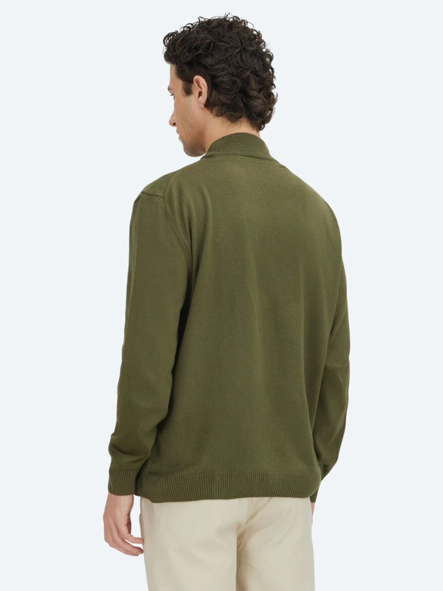 Khaki Knitwear Sweatshirt 