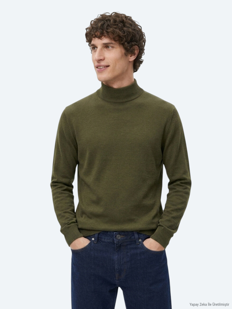 Khaki Knitwear Sweatshirt - KİP
