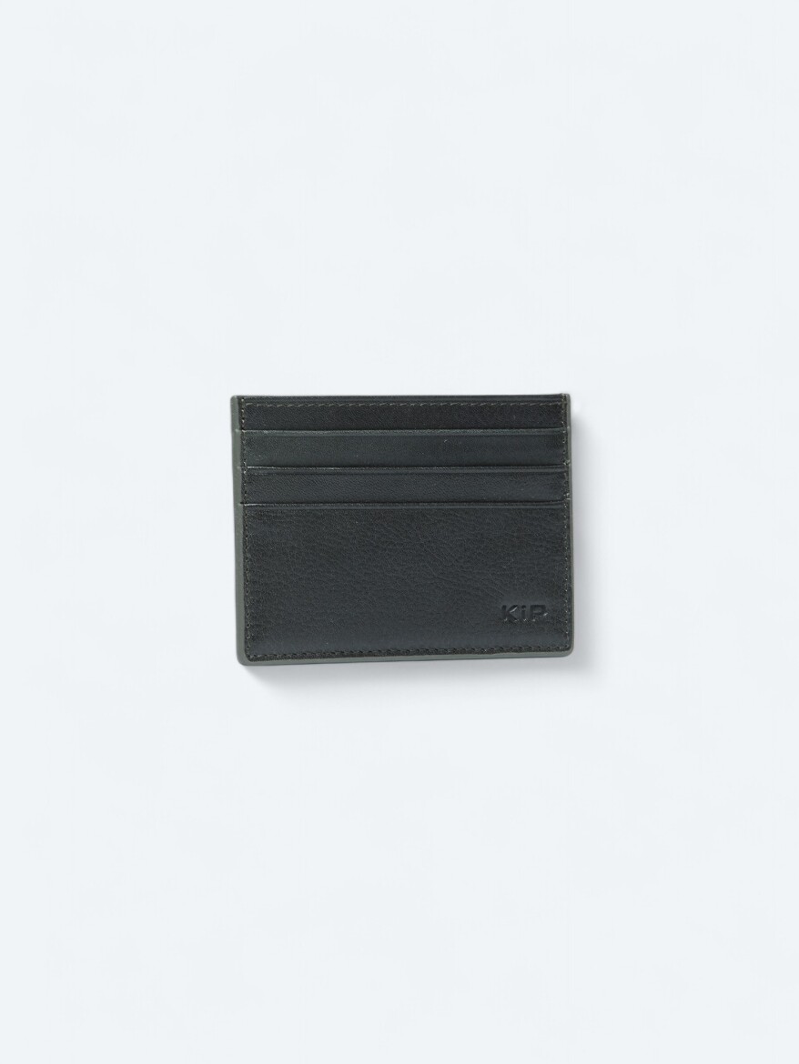 Khaki Leather Card Holder - KİP