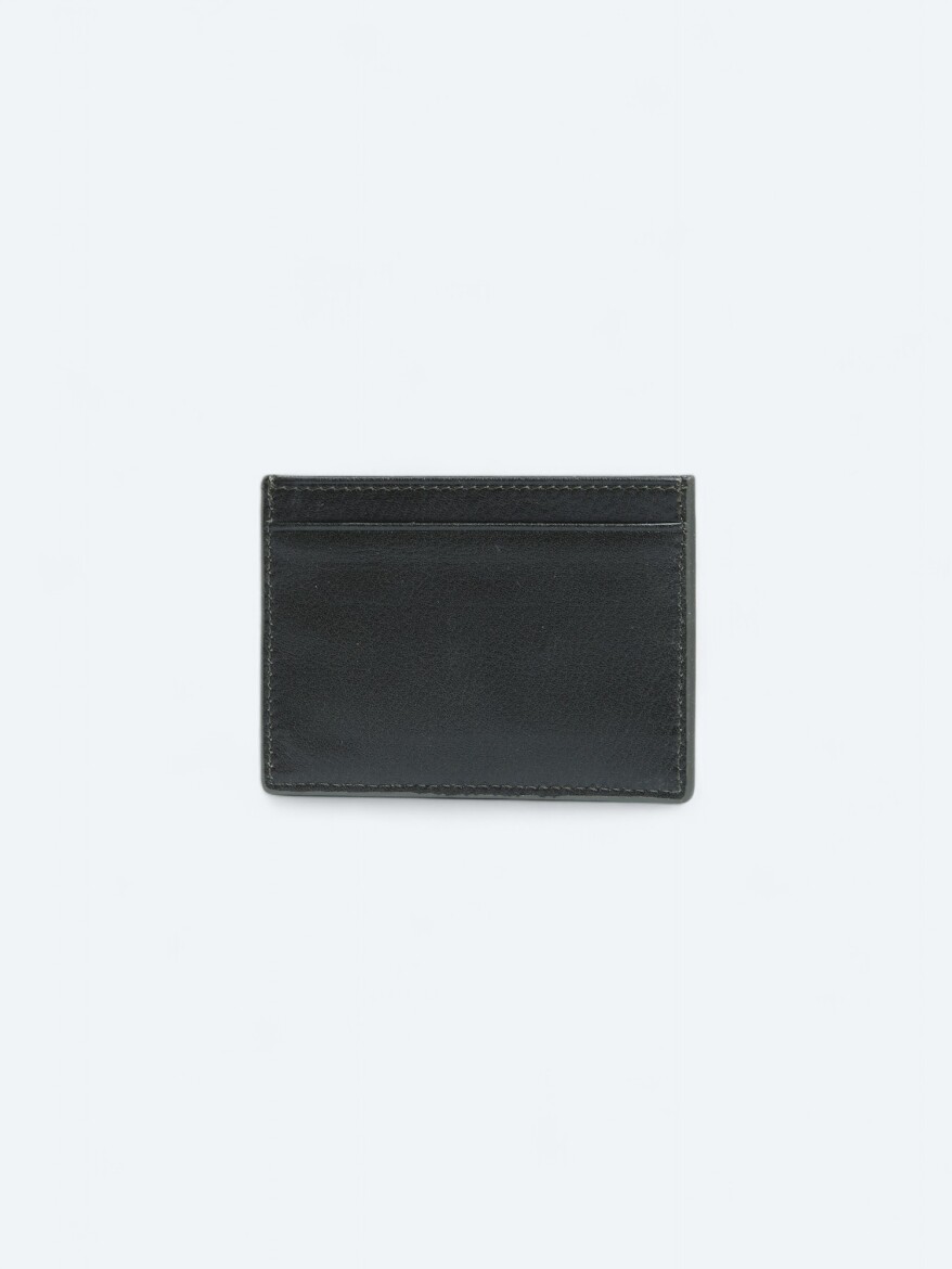Khaki Leather Card Holder - KİP