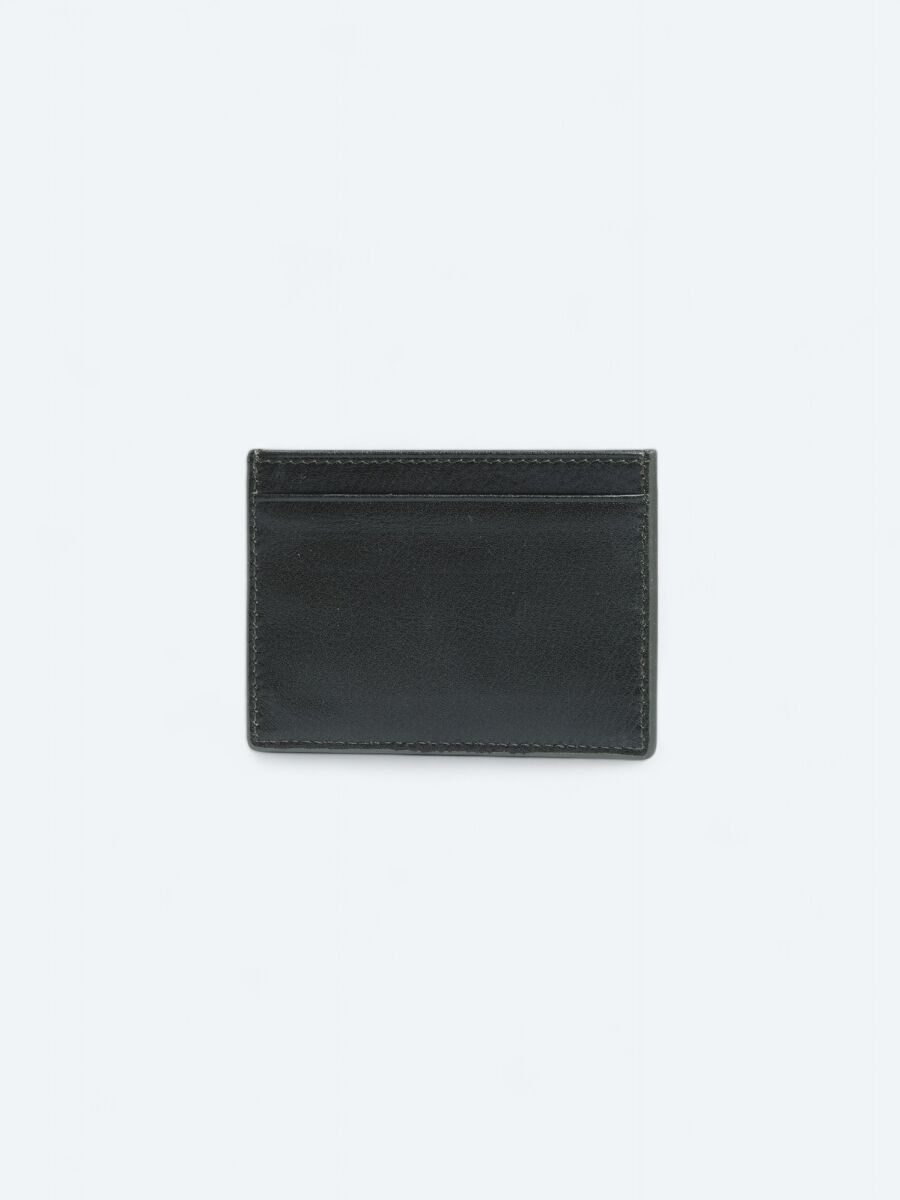 Khaki Leather Card Holder - 2