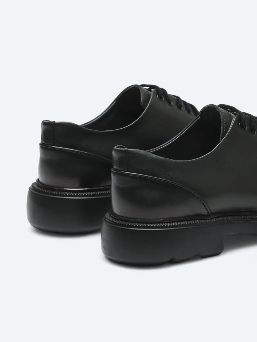 Khaki Leather Smart Casual Shoes - 5