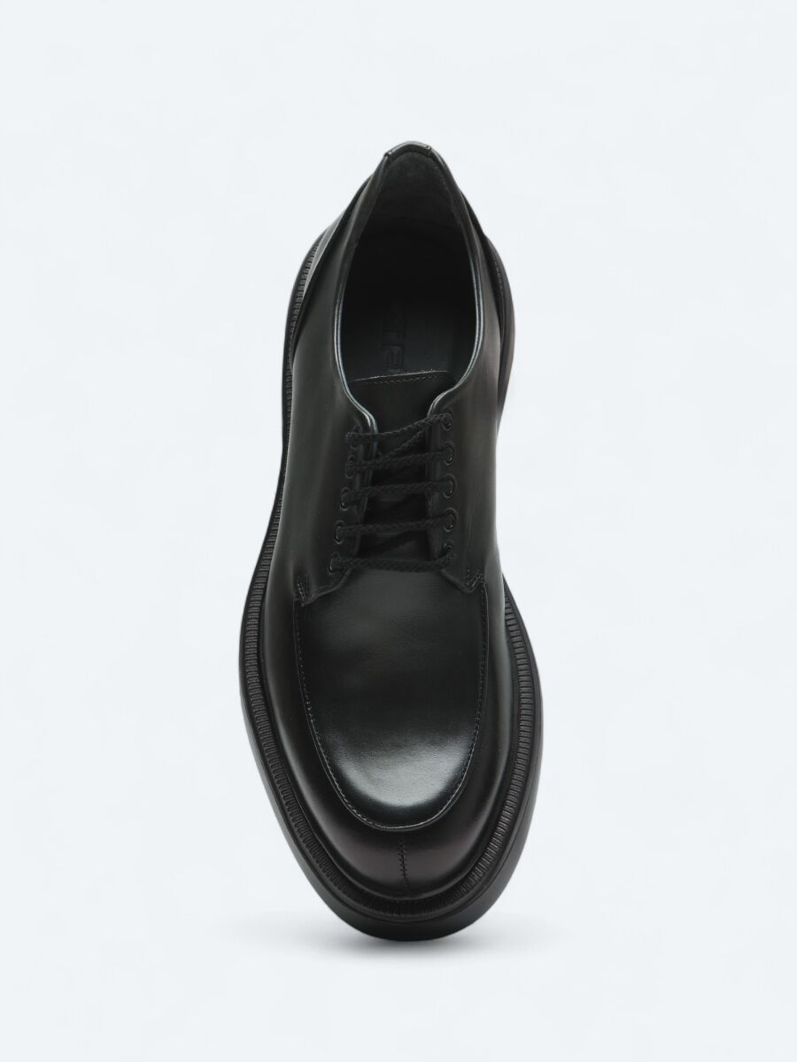 Khaki Leather Smart Casual Shoes - 3