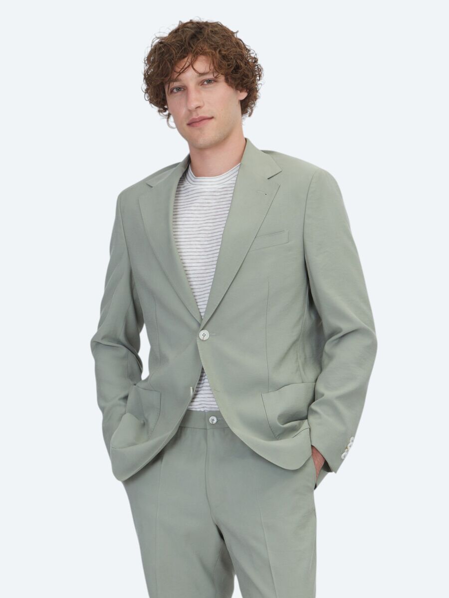 Khaki Modern Fit Suit - 1