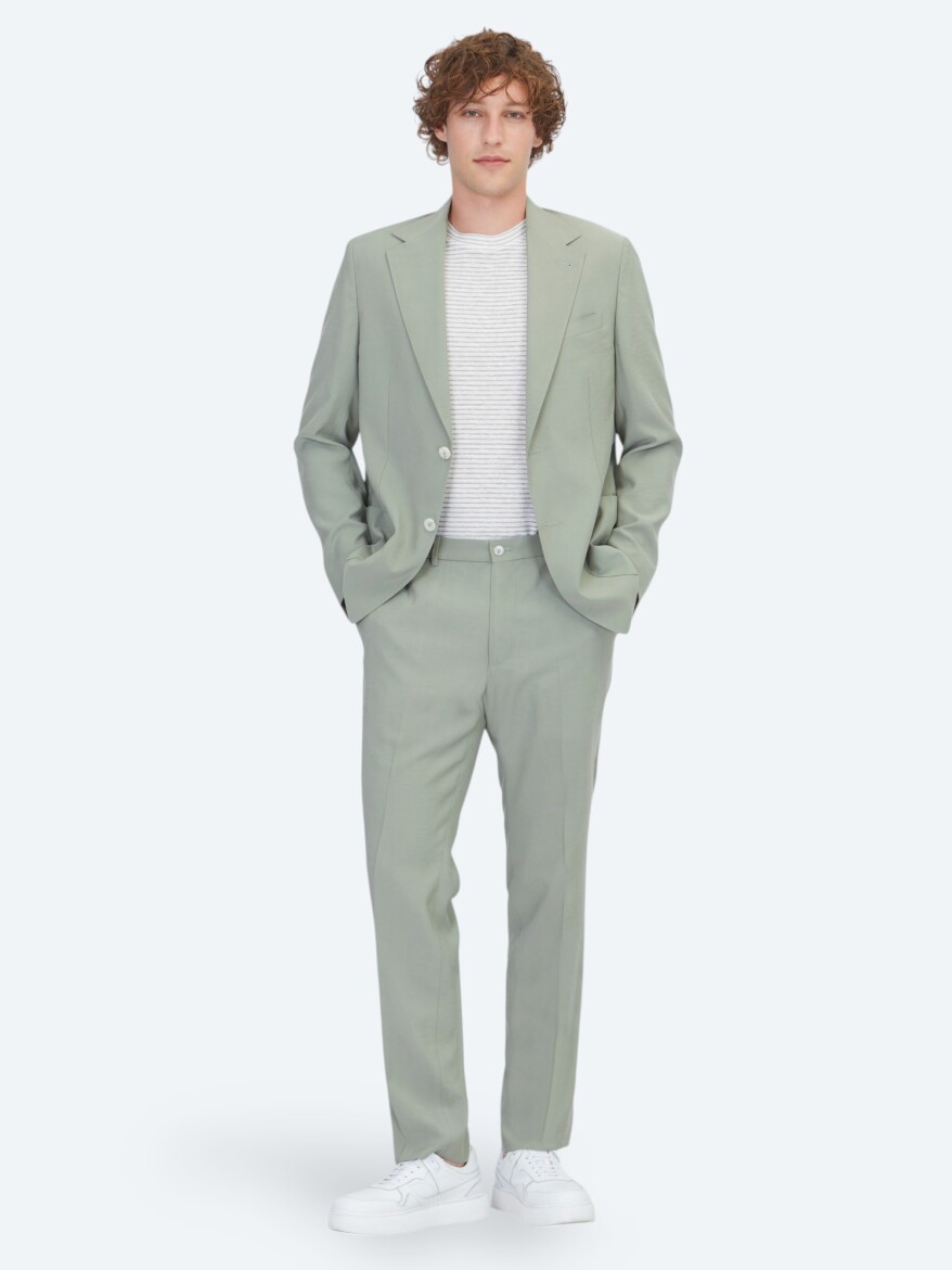 Khaki Modern Fit Suit - 2