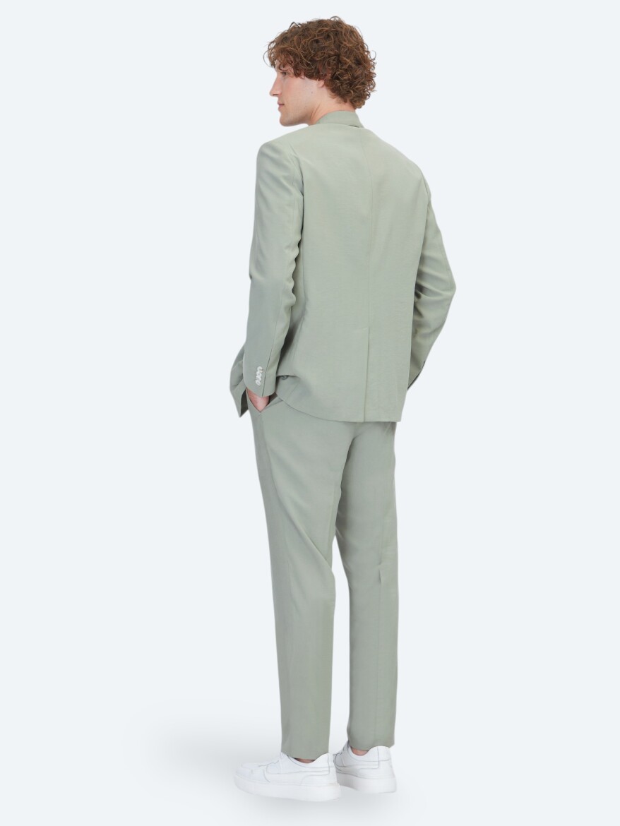 Khaki Modern Fit Suit - 6