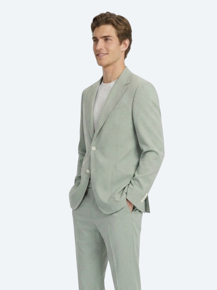 Khaki Modern Fit Suit - 4