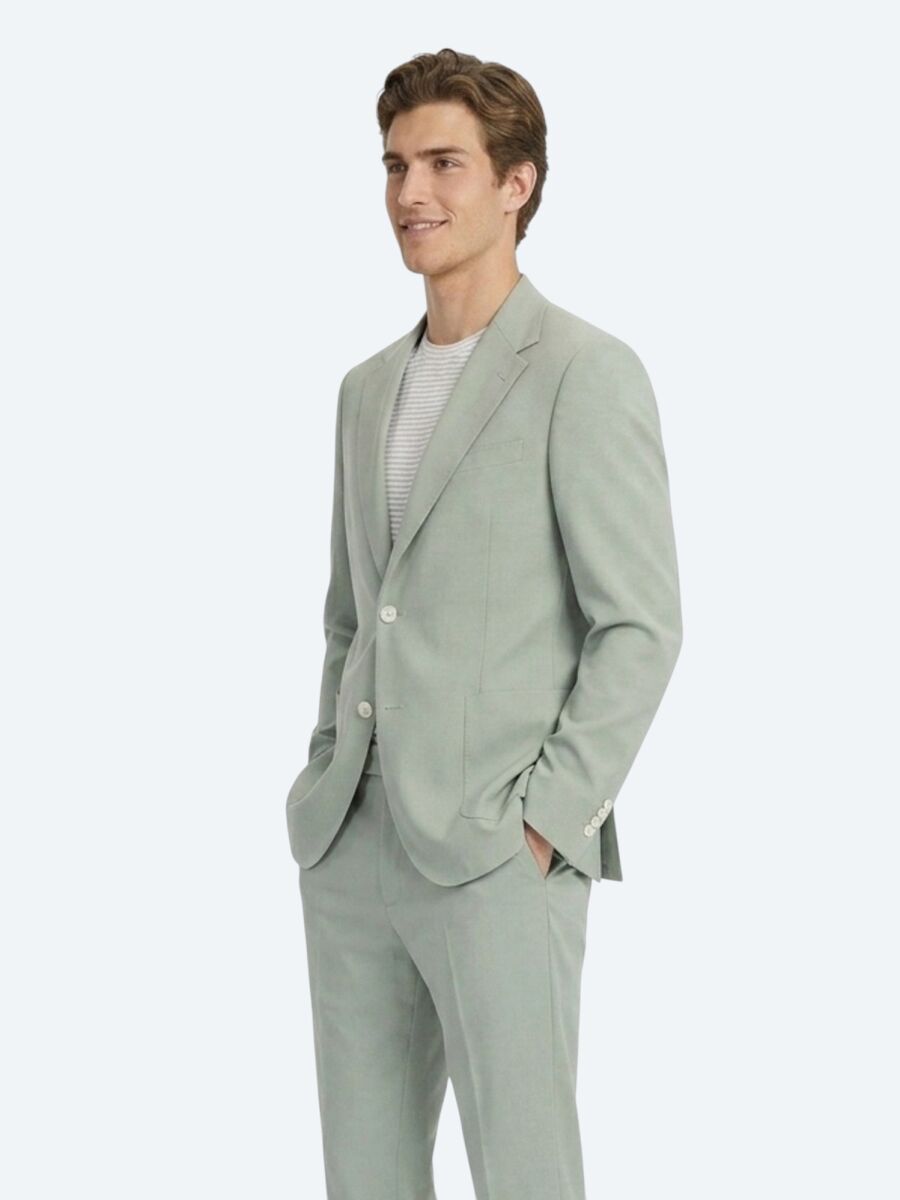 Khaki Modern Fit Suit - 4