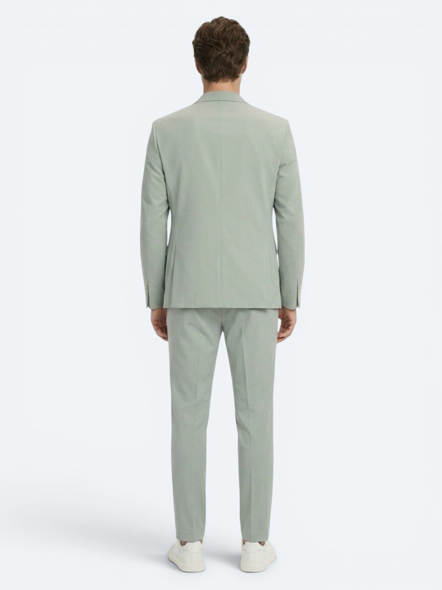 Khaki Modern Fit Suit - 6