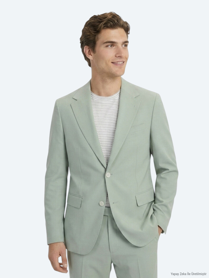 Khaki Modern Fit Suit - 3