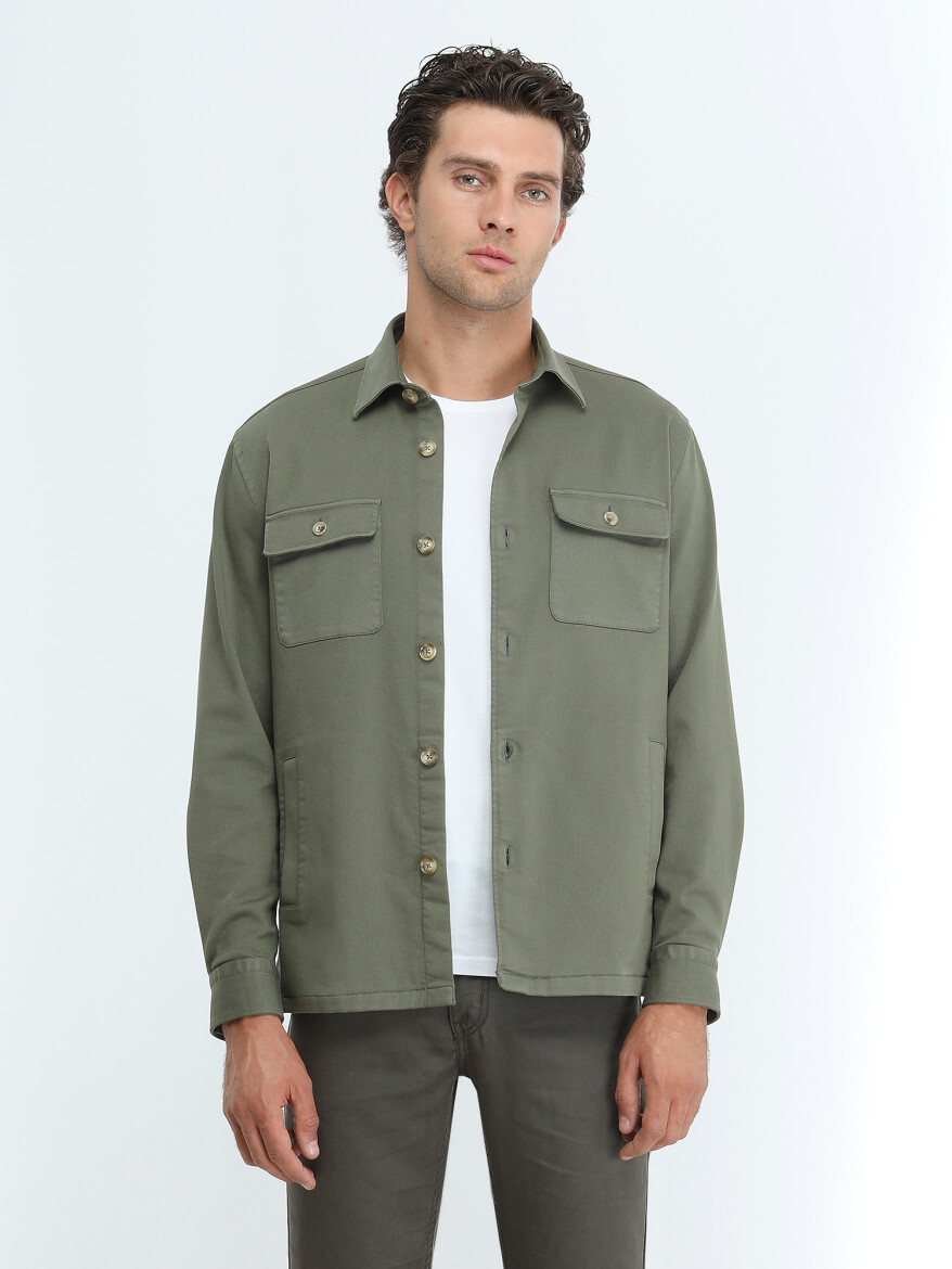 Khaki Overshirt - 3