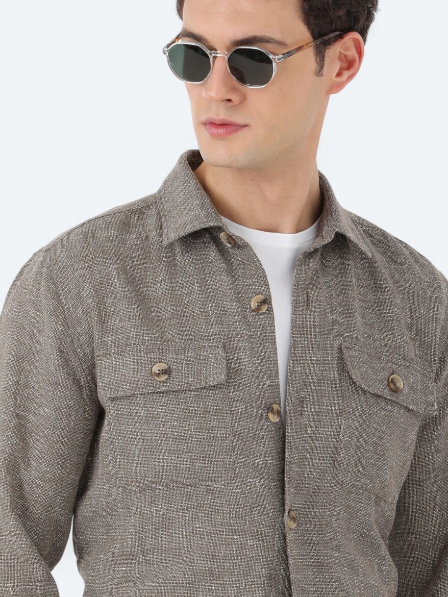 Khaki Overshirt - 1