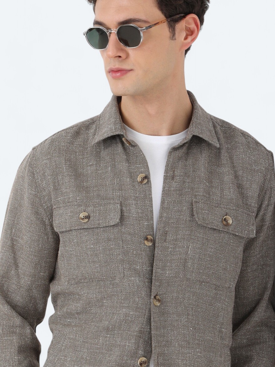 Khaki Overshirt - 5