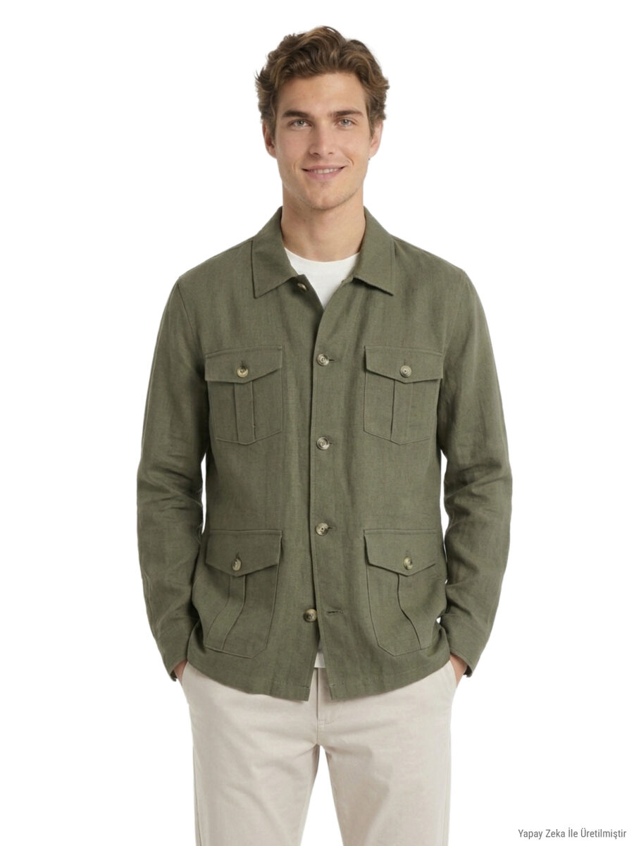 Khaki Overshirt - 1