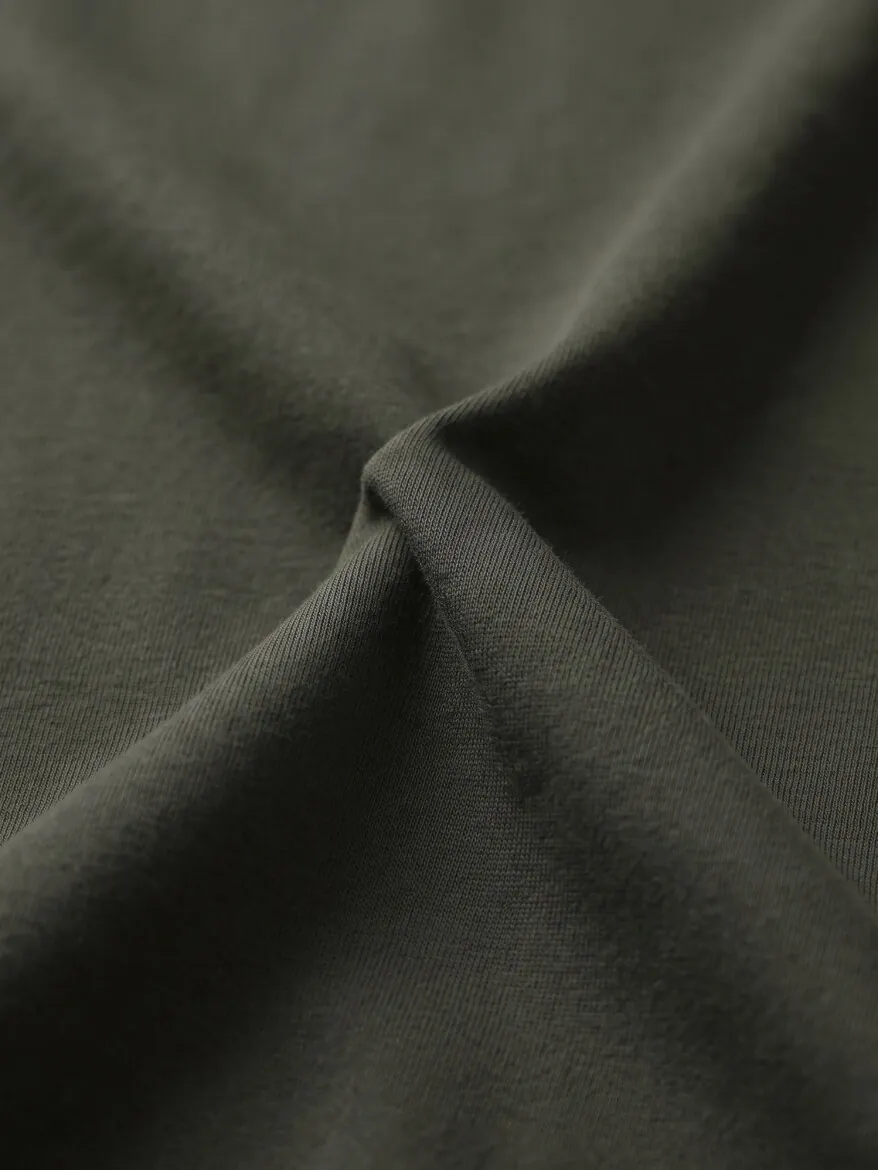 Khaki Plain Polo Neck 100% Cotton T-Shirt - 11