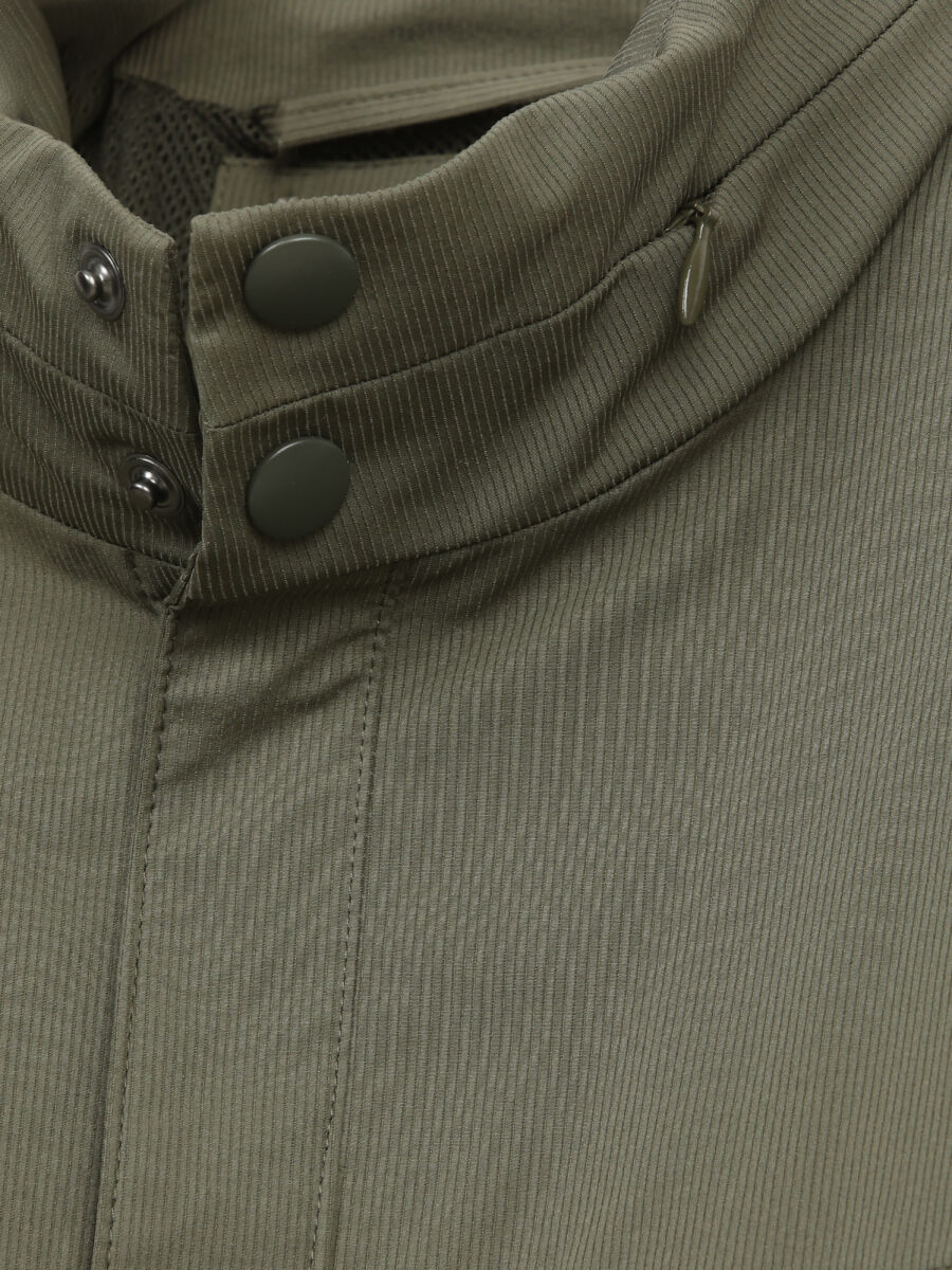 Khaki Plain Regular Fit Lightweight Jacket - 7