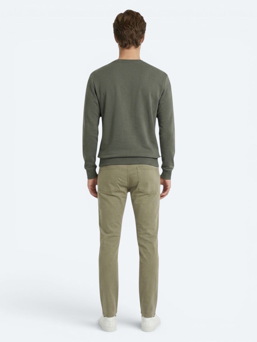 Khaki Plain Sweatshirt - 5