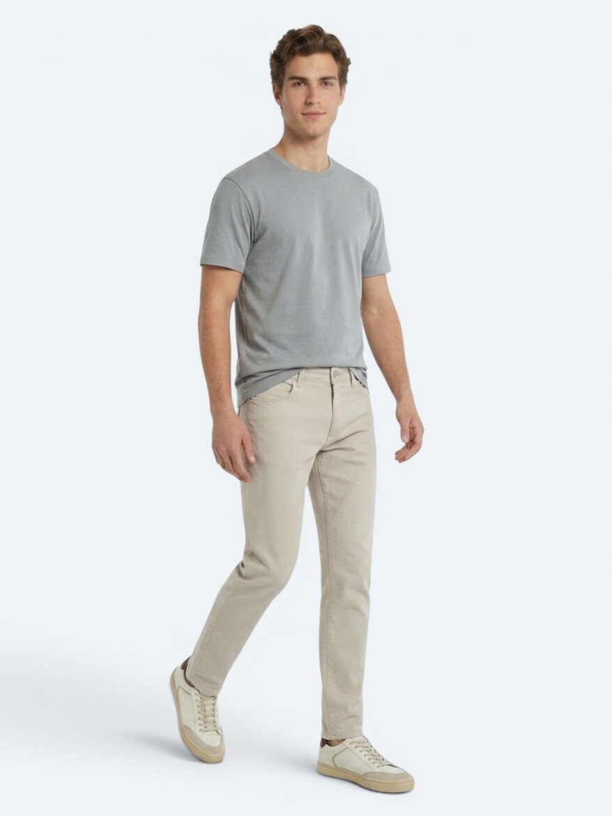 Khaki Plain T-Shirt - 3