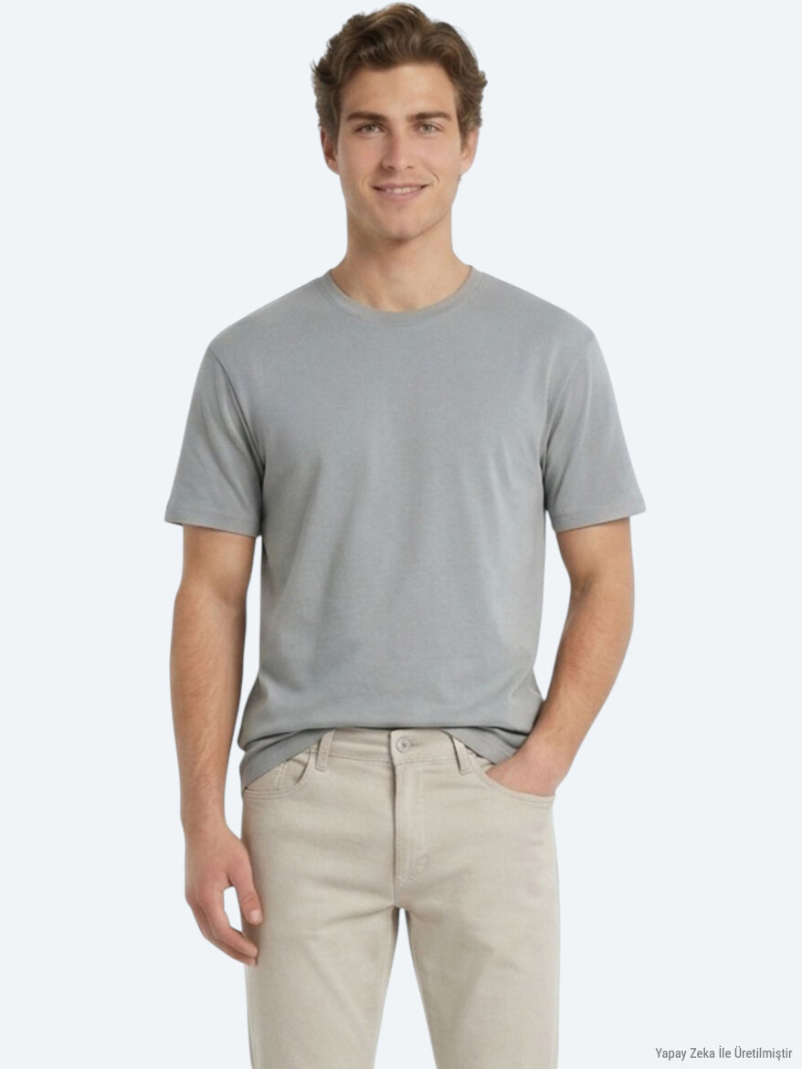 Khaki Plain T-Shirt 