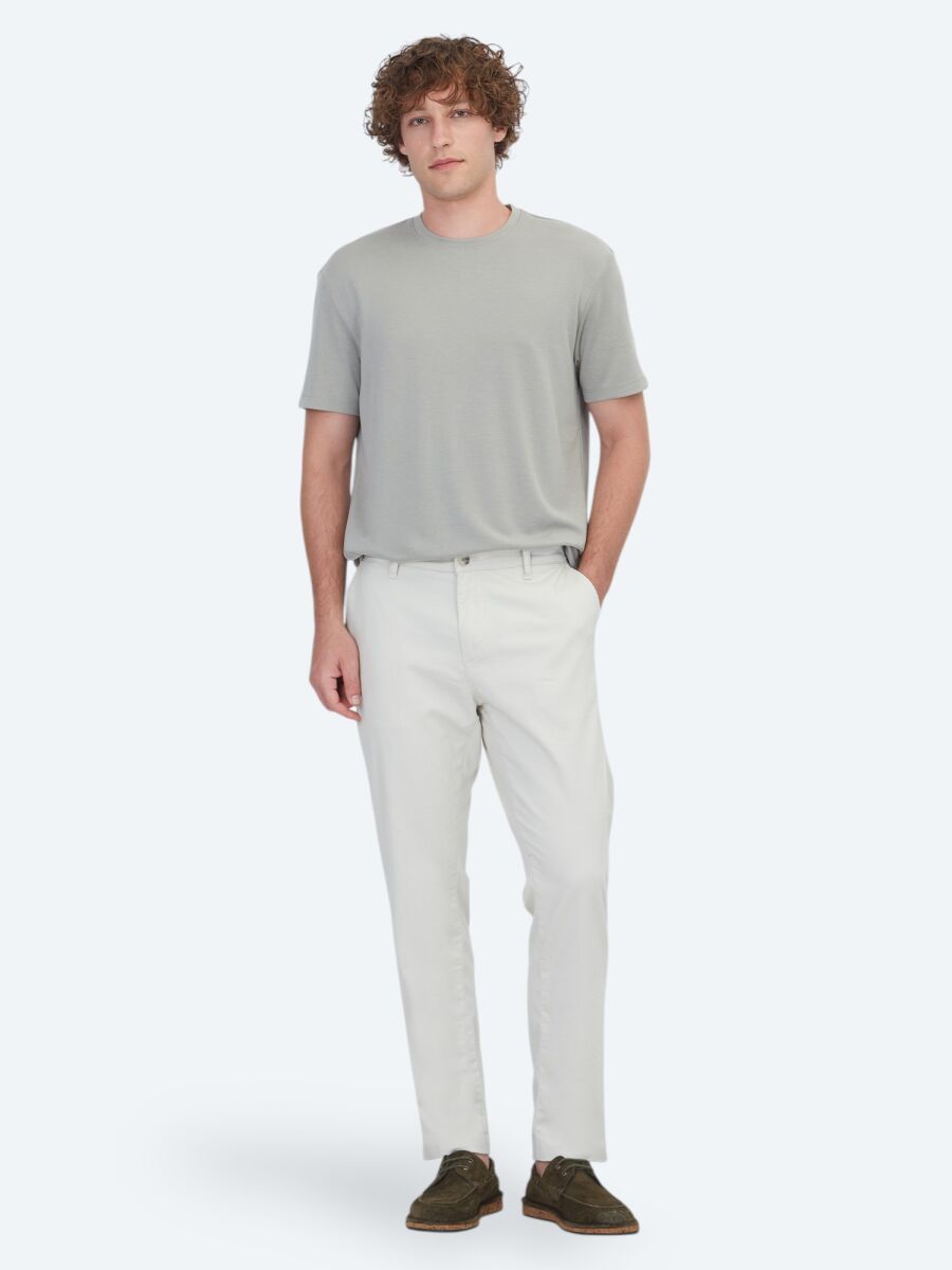 Khaki Plain T-Shirt - 2