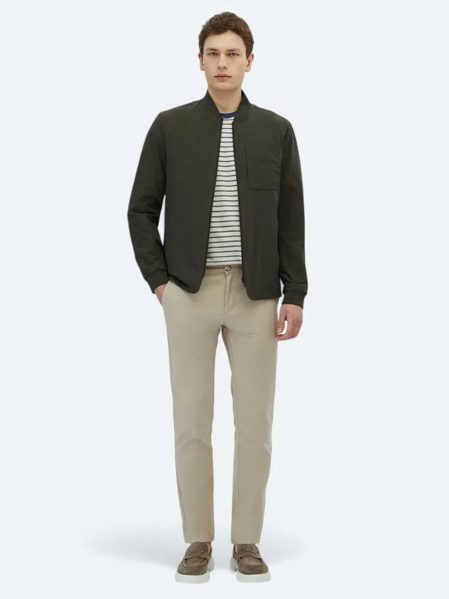 Khaki Regular Fit Blazer - 2