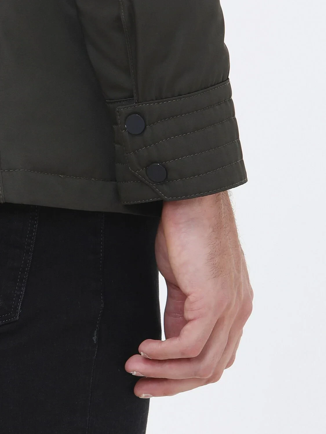 Khaki Regular Fit Casual Weaving Coat - 7