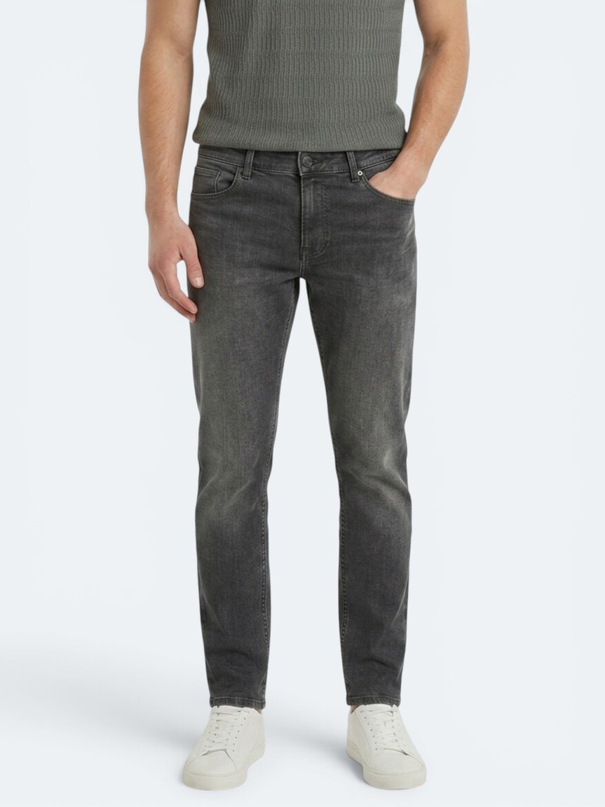 Khaki Regular Fit Denim 100% Cotton Trousers - 2