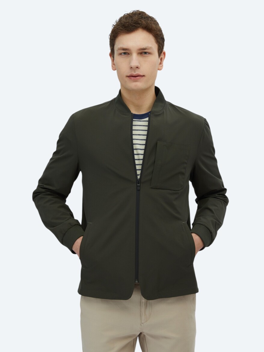 Khaki Regular Fit Lightweight Jacket - 1