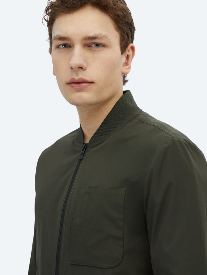 Khaki Regular Fit Lightweight Jacket - 4