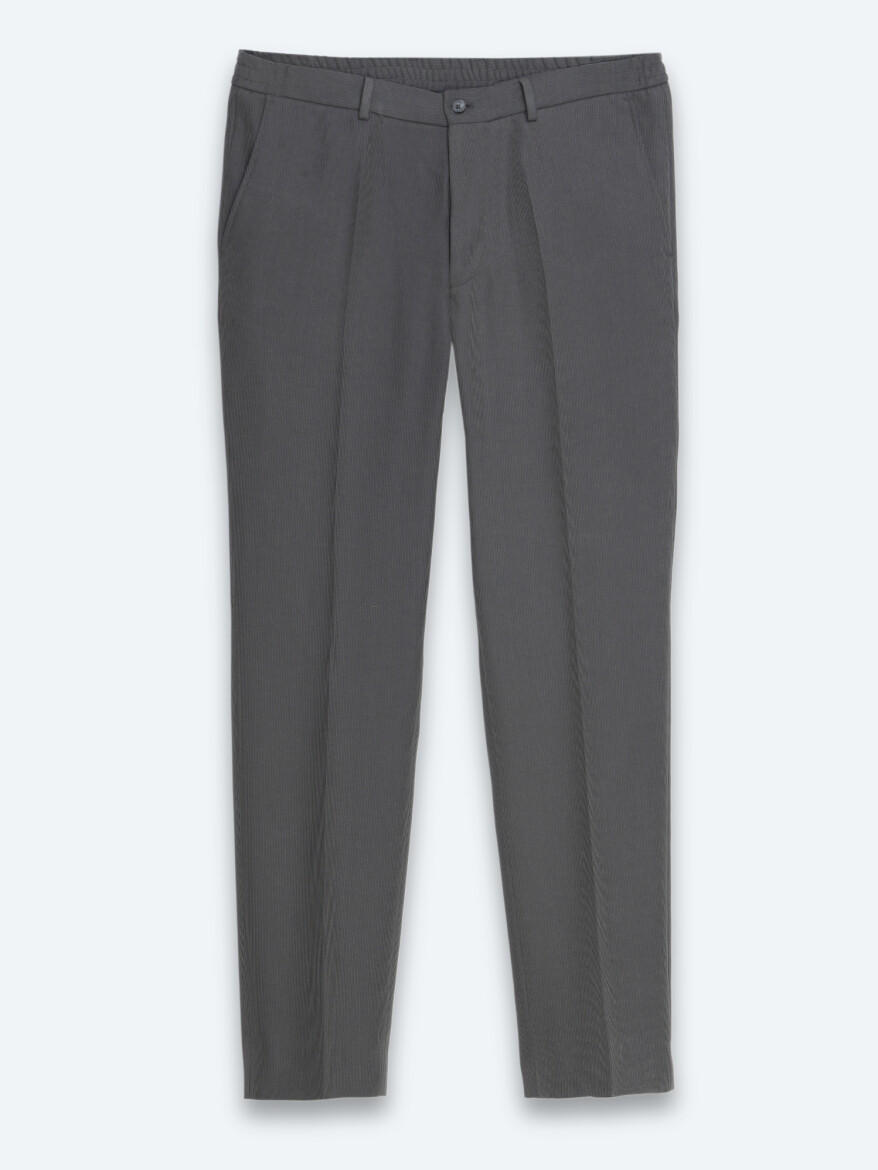 Khaki Striped Modern Fit Suit - 5