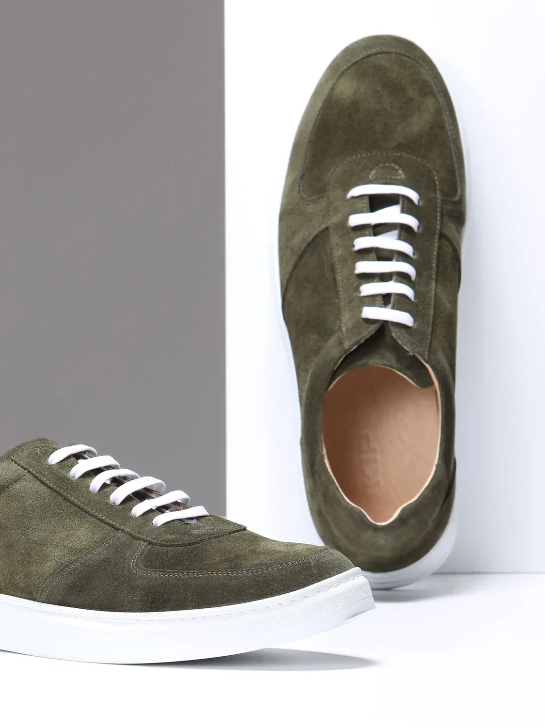 Khaki Suede Casual Sneaker - 4