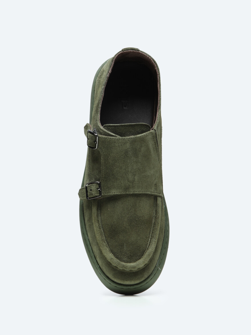 Khaki Suede Smart Casual Shoes - 4