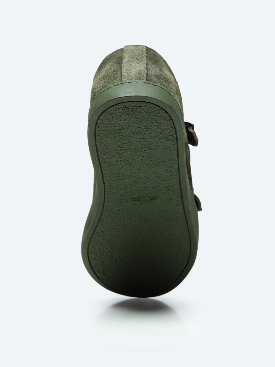 Khaki Suede Smart Casual Shoes - 5